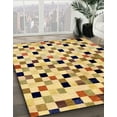 thumbnail image 3 of Ahgly Company Machine Washable Indoor Square Abstract Chrome Gold Yellow Area Rugs, 3' Square, 3 of 7