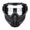 Clear, variant on Integrated Face Mask with Anti-Fog Goggles, Wind Dust Sand Proof Detachable Adjustable Protective Mask, High Impact Plastic for Cycling Skiing Welding Paintball Airsoft