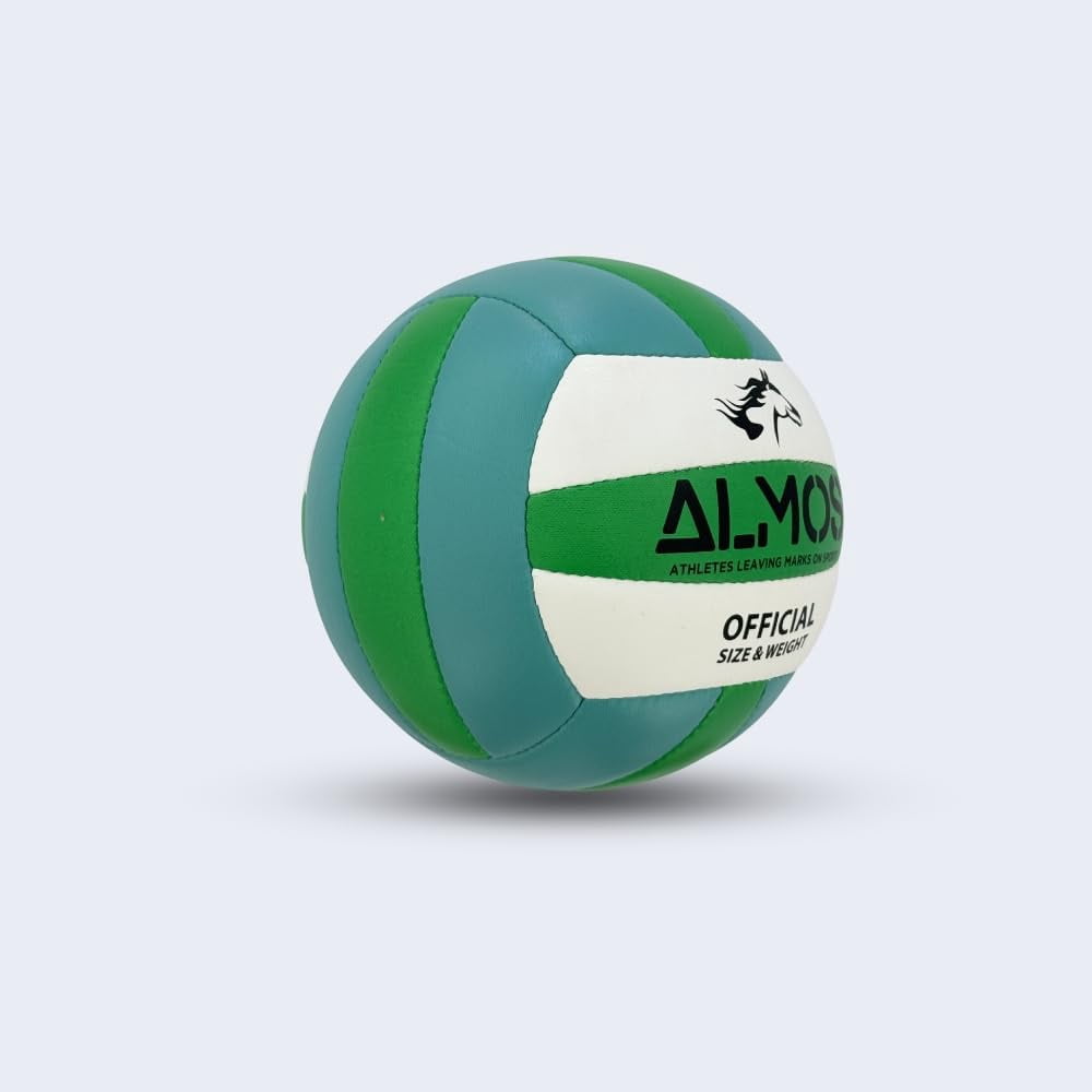 Almos Training Volleyball for Club, Indoor and Outdoor Play, Official Size 5 – Green  Turquoise
