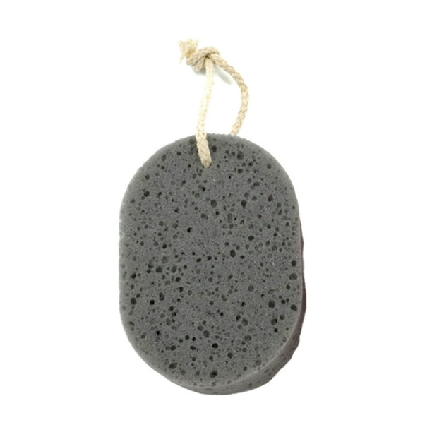 Injueey Esponja exfoliante para baño, limpiador de piel, eliminación de piel muerta, herramienta de espuma absorbente para cuello, brazos, Suministros de limpieza para el hogar Gris