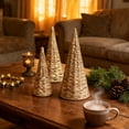 thumbnail image 3 of Ayieyill Tabletop Christmas Tree Christmas Decoration indoor, Handmade Wicker Christmas Tree Farmhouse Christmas Decor Rustic Decorations, 3pcs Natural, 3 of 10