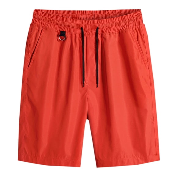 Enridrech Big and Tall Shorts for Men M-5XL Drawstring Elastic Waist Solid Color Short Pants 5 Inch Casual Stylish Pant with Pockets