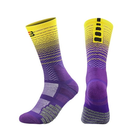 

Mens Crew Full Cushion Athletic Running Socks with Moisture Wicking Mid-Calf Casual Socks