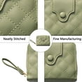 thumbnail image 3 of Women Wallet Leather Zip Around Large Capacity Ladies Travel Purse Wristlet - green, 3 of 5
