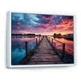 thumbnail image 2 of Designart "An Endless Horizon from the Pier" Coastal Pier Floater Framed Wall Art Living Room, 2 of 7