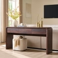 thumbnail image 6 of wow97e Modern Console Table for Entryway, 63" Long Entryway Table with 3 Drawer, Curved Profile Design, Sofa Table Behind Couch for Living Room, Hallway, 6 of 7