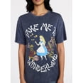 thumbnail image 4 of Alice in Wonderland Women's Washed Graphic Tee with Short Sleeves, Sizes XXS-XXL, 4 of 5