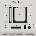 thumbnail image 6 of Fairy Baby Clear Baby Gate for Doorway 29-38 in Wide Pressure Mounted Baby Safety Gates Black, 6 of 9