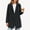 Black, variant on Womens Fuzzy Bear Coat Warm Fleece Winter Notched Lapel Overcoat Mid Length Thick Sherpa Jacket Fall Cozy Dressy Outerwear