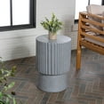 thumbnail image 6 of Louisa 19" Modern Art Deco Tambour Accent Table , Gray Terrazzo Finish, 6 of 9
