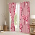 thumbnail image 3 of Castle Fairy Ribbon Bow Knot Personalized Initial J Curtains Pack of 2 (42x84 Each) for Preppy Child Teens,Cute Pink Bow-Tie Curtains Blackout,Princess Bow Alphabet Bedroom Curtains Room Decor, 3 of 6