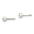thumbnail image 2 of Sterling Silver Brushed 3mm Ball Post Earrings, 2 of 3