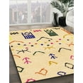 thumbnail image 2 of Ahgly Company Indoor Square Abstract Sun Yellow Solid Area Rugs, 6' Square, 2 of 6