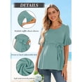 thumbnail image 6 of Casual Maternity Tops for Women Short Sleeve Maternity Clothes Pregnancy Shirts, 6 of 7