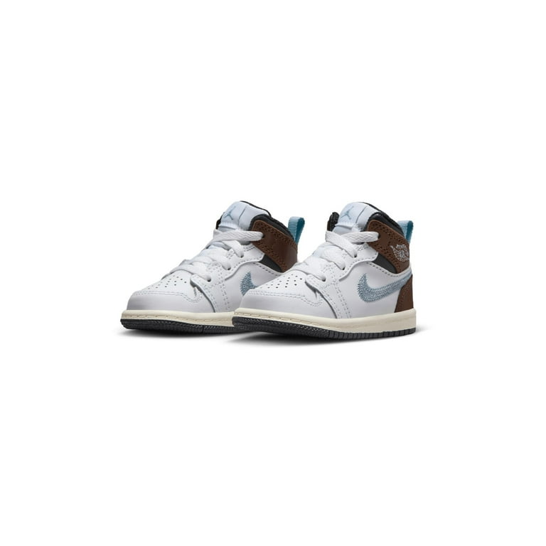 Toddler's Jordan Mid SE White/Blue Grey-Black Sail (FQ8221 142