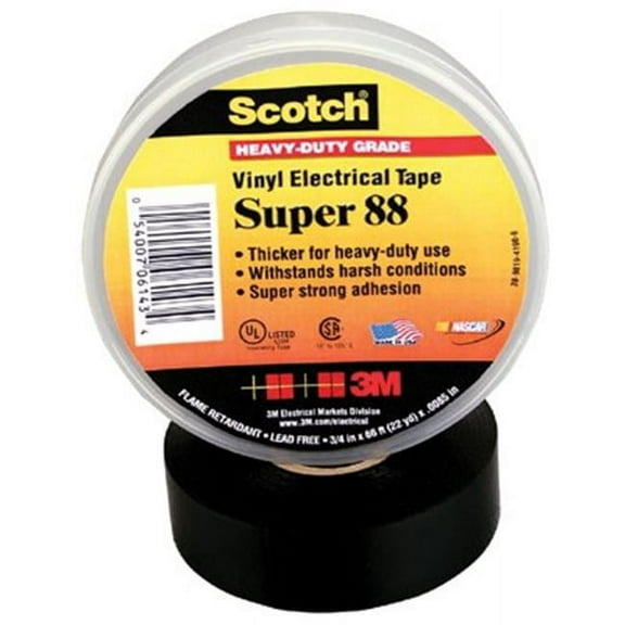 3M 10307 88 Super Vinyl Electrical Tape 3/4" x 44'