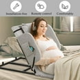 thumbnail image 5 of Adjustable Power Lifting Bed Backrest for Elderly Patient Injured, Sit-up Back Rest Chair for Neck Lumbar Back Support, Electric Lifting Backrest for Bed (Gray with Armrest), 5 of 10