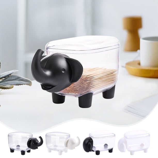 Fiudx Organizador de Hisopos, Caja de Almacenamiento de Escritorio, Elegante Diseño de Plástico, Práctico Organizador de Escritorio, para Uso En Casa o En La Oficina, Portátil y Compacto, Tamaño 15,4