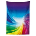 thumbnail image 3 of Ambesonne Colorful Tablecloth Rectangular Table Cover, Wavy Funky Pop Art, 52"x70", Multicolor, 3 of 4