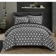 thumbnail image 1 of Chic Home DS1326-US Callista Géométrique Ensemble de Housse de Couette Réversible Imprimé Diamant - Noir - Grand - 3 Pièces, 1 of 1