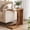 Brown, variant on Fnova End Table Farmhouse C-shaped Side Table, Narrow Wooden Sofa Table with Space-Saving Design, Modern Bedside Table, Easy Assembly, Corner Table for Living Room, Bedroom, Nightstand, Rustic Oak