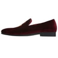 thumbnail image 3 of Santimon Mens Dress Shoes Velvet Loafers Slip-on Classic Party Casual Business Shoes Wine 10 US, 3 of 7
