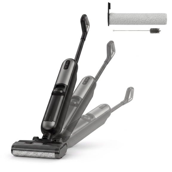 EDX Cordless Wet Dry Vacuum Floor Cleaner, Power Modes for Hardwood & Carpet, Smart Self-Cleaning & Dual Tank System