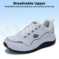 thumbnail image 4 of NRNHI Men's Walking Shoes with Arch Support Plantar Fasciitis Sneakers Tennis Shoes for Gym Workout White Size 9, 4 of 5