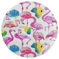 thumbnail image 3 of Flamingo Pattern Round Rugs -Washable Non-Slip Small Round Area Rug Throw Soft Circle Rugs for Bedroom, Modern Print Indoor Carpet for Entryway Sofa Living Room, 3 of 6