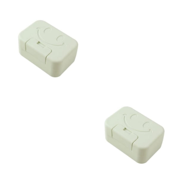 Advancent Caja de jabón de viaje a prueba de agua, soporte para baño, con tapa a prueba de fugas, bloqueable, plástico encantador Verde 2piezas