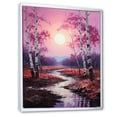 thumbnail image 2 of Designart "Birch Woods Pink Euphony II" Floral Floater Framed Canvas Art Print, 2 of 7