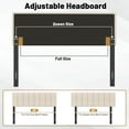 thumbnail image 6 of Kadyn Headboards,Bedroom Headboard, Linen Upholstered Headboard with Solid Wood Legs and Adjustable Width-Beige, 6 of 8