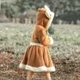 thumbnail image 6 of Odeerbi Girls Dress Baby Girls Clothes Toddler Winter Christmas Dress Up Animal Outfit Christmas Elk Skirt Children's Performance Clothing Khaki, 6 of 9
