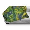 thumbnail image 3 of Plant Soft Flannel Fleece Blanket, Botany Themed Drawing Depicting Exotic Leaves in Tropical Environment Hawaiian Vibes, Cozy Plush for Indoor and Outdoor Use, 50" x 60", Multicolor, by Ambesonne, 3 of 6