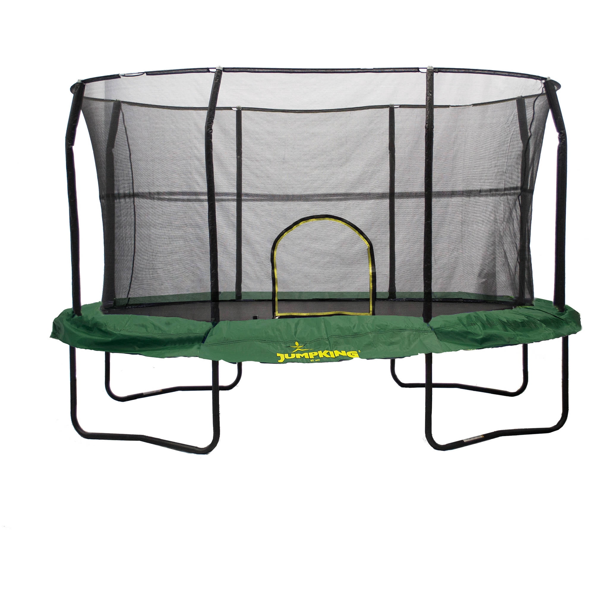 JumpKing Oval 8' x 12' Trampoline, with Enclosure, Green