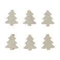 thumbnail image 1 of 6 piezas de árbol de Navidad de madera colgante colgante decoración navideña accesorios de manualidades DIY Arbol Plateado, 1 of 9