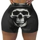 thumbnail image 2 of Fotbe Black White Hat Skull Shorts Sin Costuras – Shorts Deportivos de Cintura Alta para Mujer, Elásticos para Gimnasio, Yoga, Running o Ciclismo-X-Large, 2 of 8