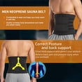 thumbnail image 6 of COMFREE Neoprene Sauna Waist Trainer Corset Sweat Belt for Men burn Calorie Body Shaper Compression Trimmer Workout Fitness Calorie Burner Back Support, 6 of 8