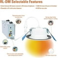 thumbnail image 4 of HALO RL 4 inch Canless Recessed Integrated LED Downlight, 600/900 Selectable Lumens, 5CCT 2700K, 3000K, 3500K, 4000K, 5000K with Dim to Warm, White, 4 of 10