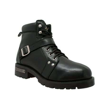 men's boots with zipper and laces