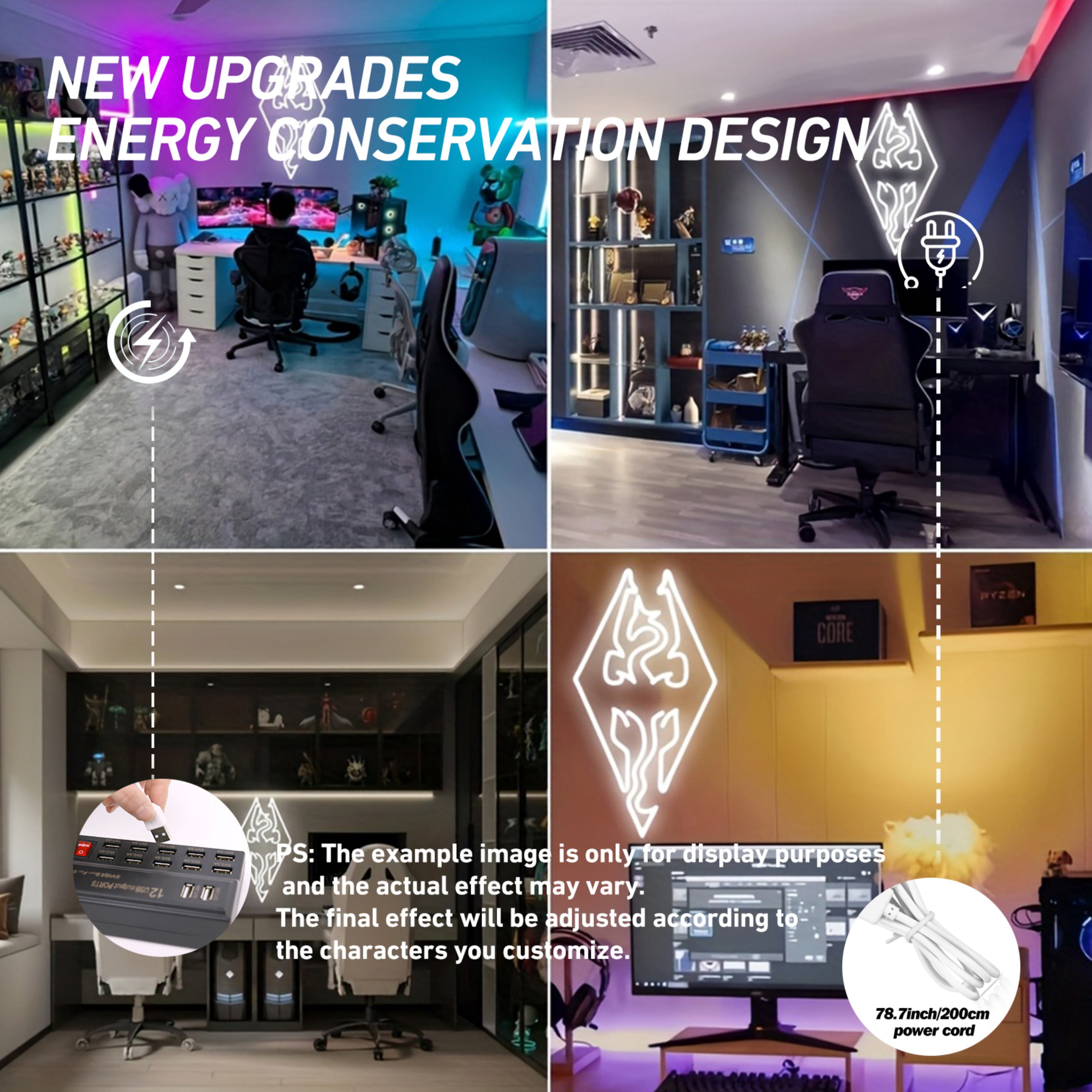 UPONRAY Dragon Neon Signs, 9.68"*17.2" Dimmable & USB-Powered LED Neon Light, Stylish Wall Decor for Bedroom, Game Room, Man Cave, Internet Cafe, Arcade