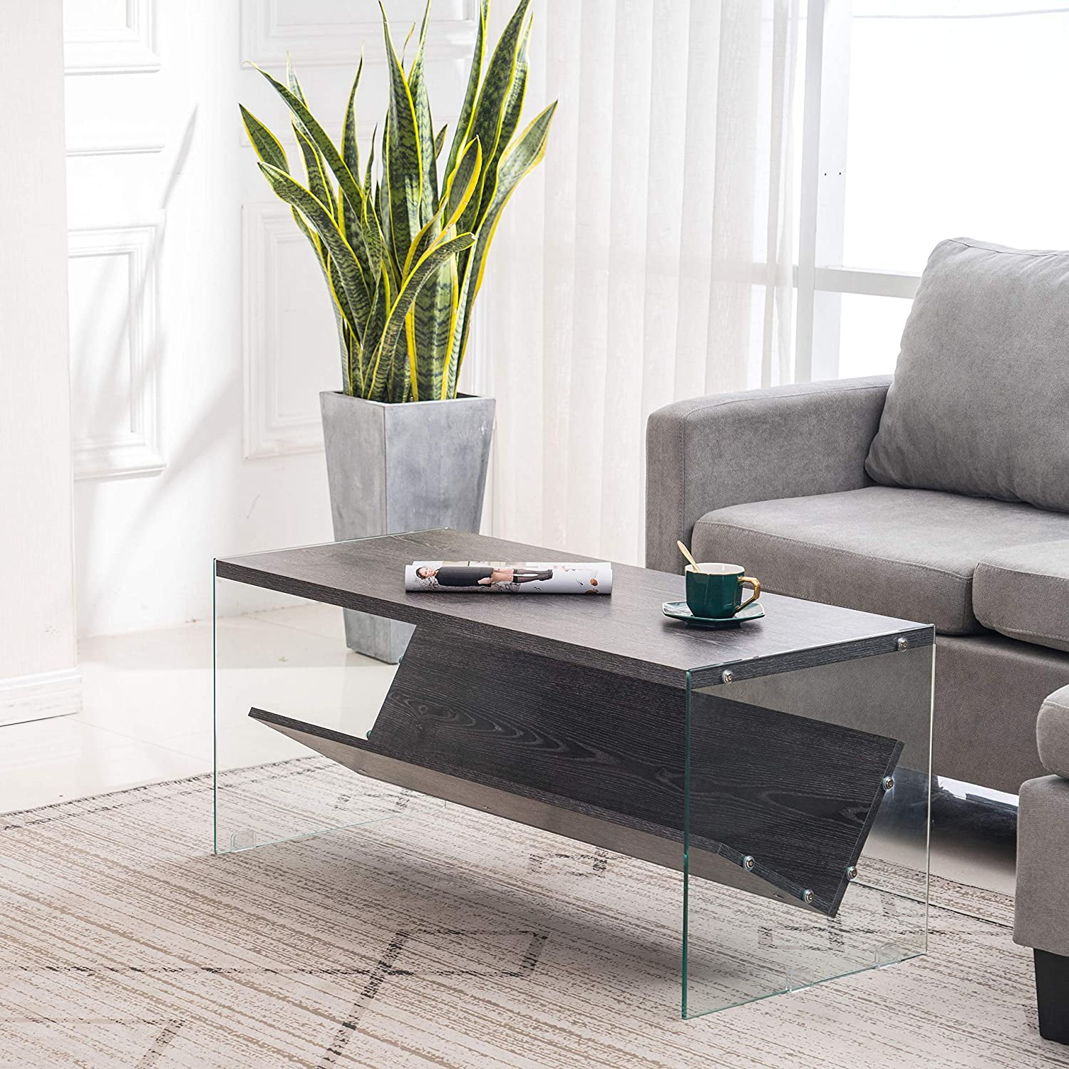 Ivinta SoHo Coffee Table with Storage, Rectangular Living Room Table