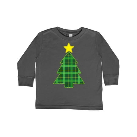 

Inktastic Plaid Christmas Tree Gift Toddler Boy or Toddler Girl Long Sleeve T-Shirt