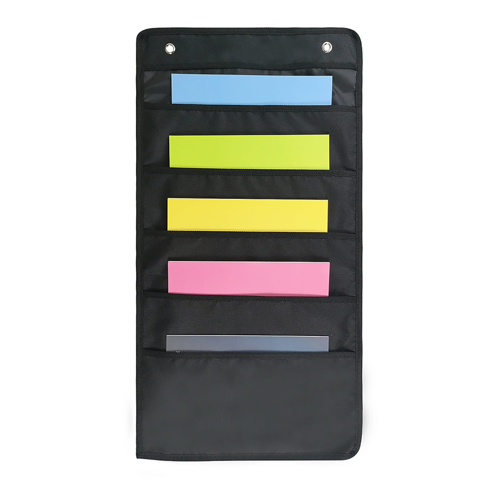 Hanging File Folder Organizer, 5 Pocket Wall File Document Paper Storage Pocket Organization,School Pocket Chart, Business Folder