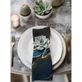 thumbnail image 2 of Blue Marble Cloth Napkins Set of 6 Reusable Dinner Napkins, Gold Abstract Vintage Modern Black Art Cocktail Napkin Washable Table Napkins for Wedding/Holiday Party/Baby Shower 20"x20", 2 of 7