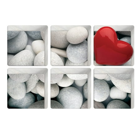 - Mosunx 6pcs 13x13cm White Stone Pattern 3D Anti Slip Waterproof Bathtub Sticker
