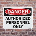 thumbnail image 5 of Authorized Personnel Only OSHA Danger Aluminum Sign 14 Inch x 10 Inch - 10 Pack, 5 of 8