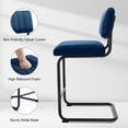 thumbnail image 3 of ONEVOG 24''H Counter Height Bar Stools Set of 2, Morden Counter Barstools with Velvet and Black Metal Legs, Upholstered Bar Stool for Kitchen Island, Navy Blue, 3 of 9