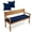Navy, variant on JOVELL Waterproof Outdoor Bench Cushion, 48x18x3.5 Inch Thick Patio Swing Cushion with Ties, High-Density Foam Garden Porch Furniture Cushion, Gray