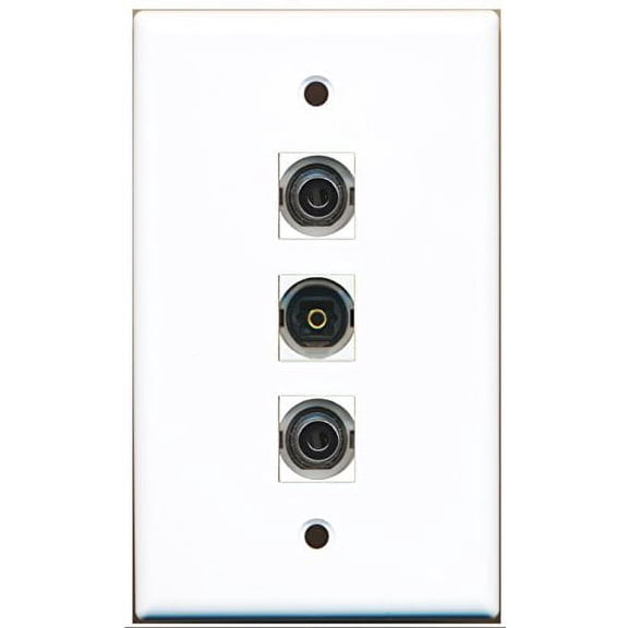 RiteAV - 1 Port Toslink 2 Port 3.5mm Wall Plate